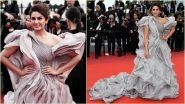 Cannes 2019: Huma Qureshi Is The Ruffle Queen in a Metallic Grey Gaurav Gupta Gown (View Pics)