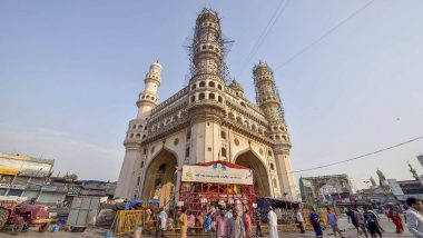 Hyderabad: Unseasonal Rains Damage Iconic Charminar, Slab of Minaret Facing Mecca Masjid Falls