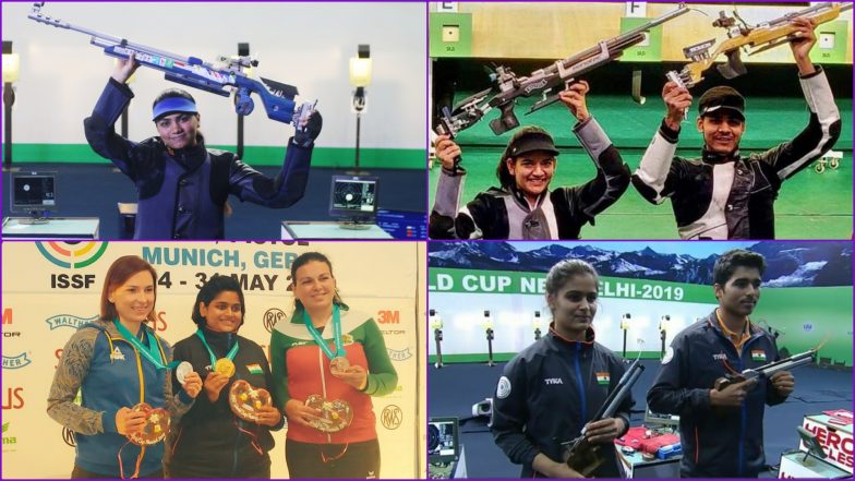 India Tops ISSF World Cup 2019 Medal Table and Tally: Saurabh Chaudhary, Manu Bhaker, Anjum Moudgil Win Gold Medals to Rank First in Country-Wise Standings