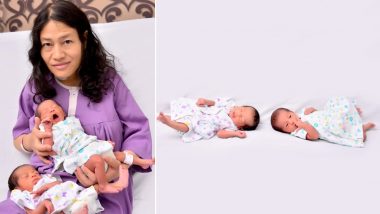 Irom Sharmila Shares Photos With Her Newborn Twin Daughters, Nix Sakhi and Autumn Tara (See Pictures)