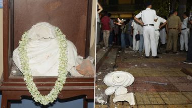 West Bengal Poll Violence: Kolkata Police Forms SIT to Probe Ishwar Chandra Vidyasagar's Statue Vandalism During Amit Shah's Lok Sabha Rally