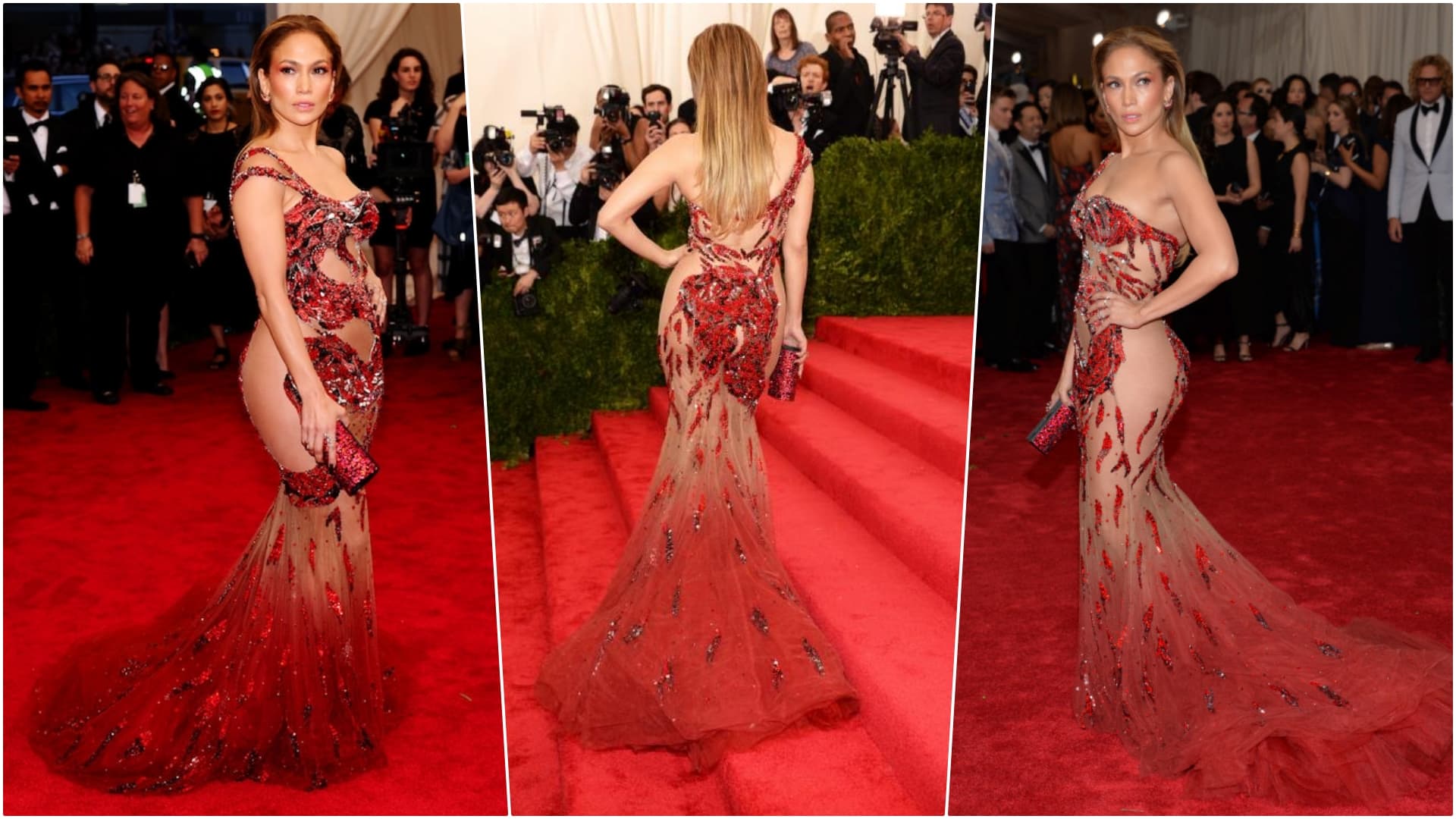 Naked Dresses At Met Gala Red Carpet Kendall Jenner Bella Hadid JLo