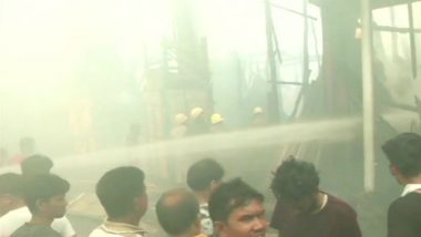 Kolkata: Fire Breaks Out at Plywood Shop in Park Circus, Firefighters at Spot