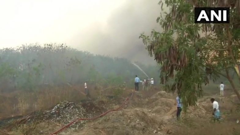 Chennai: Fire Breaks Out in Waste Land Near Koyambedu Bus Stand