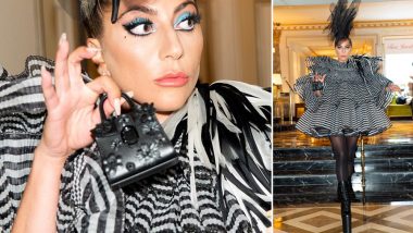 Met Gala Countdown 2019: Lady Gaga Flaunts Teeniest Bag Wearing a Campy Dress at Anna Wintour’s Pre Met Party (View Pics)