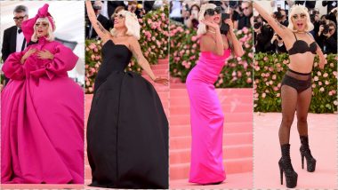 Lady Gaga Owns Met Gala 2019 With Multiple Outfit Changes, Strips Her Brandon Maxwell Cape Dress to Reveal Black Lingerie Underneath