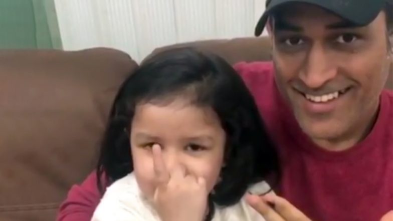 MS Dhoni and Ziva Share Video Encouraging Everyone to Vote! Watch Adorable Father-Daughter Duo Giving Democratic Lesson to All