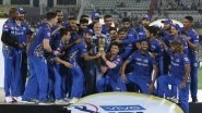 Team Mumbai Indians Greet Fans in an Open Bus After Lifting IPL 2019 Trophy (Watch Videos & Pics)