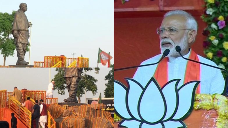 Narendra Modi, PM Designate, Expresses Solidarity With Surat Fire Tragedy And Pays Tribute to Sardar Vallabhbhai Patel's Statue Before Seeking Mother's Blessings