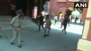Police Resort to Lathicharge to Disperse Protesting ABVP Members in Bihar&rsquo;s Darbhanga; Watch Video