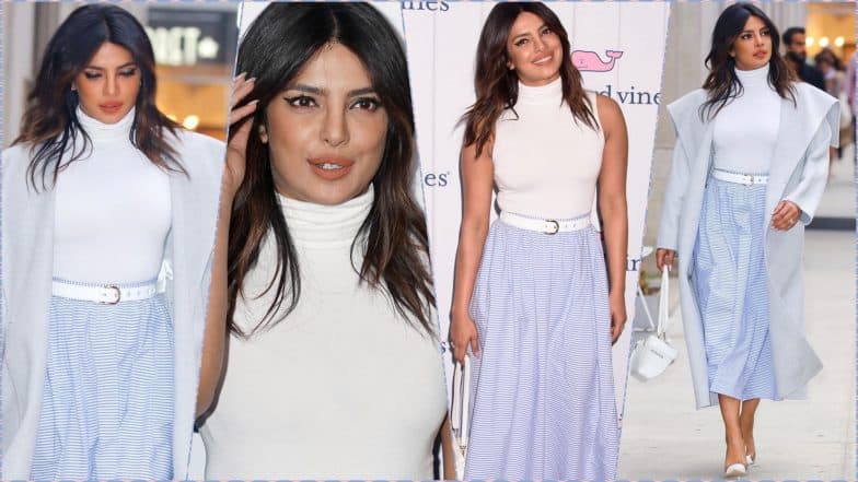 Priyanka Chopra Jonas Makes a Chic Statement in a Striped Midi Skirt, Sleeveless Turtleneck and Sexy Winged Eyeliner (View Pics) Priyanka Chopra Jonas Makes a Chic Statement in a Striped Midi Skirt, Sleeveless Turtleneck and Sexy Winged Eyeliner (View Pics)