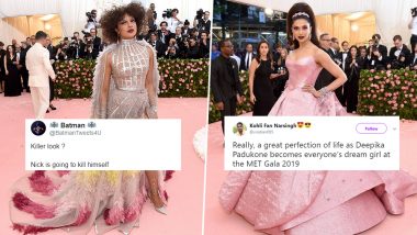 Met Gala 2019 Red Carpet: Desi Twitterati Trolls Priyanka Chopra's Experiment and Praises Deepika Padukone's Simple Look (Read Tweets)