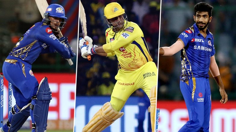 MI vs CSK, IPL 2019 Final, Key Players: Quinton de Kock, MS Dhoni, Jasprit Bumrah And Other Cricketers to Watch Out for at Rajiv Gandhi International Stadium in Hyderabad
