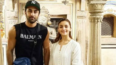 Alia Bhatt and Ranbir Kapoor Are All Smiles as They Pose In a Temple in Varanasi - View Pics