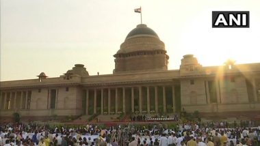 Forecourt of Rashtrapati Bhawan Decked Up For 4th Swearing-in Ceremony