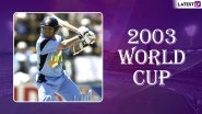 Sachin Tendulkar World Cup Special: The Master Plays Splendid Knocks Against Pakistan and Other Teams to Help India Reach Final of ICC Cricket World Cup 2003, Watch Videos
