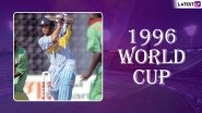 Sachin Tendulkar World Cup Special: Master Blaster Lights-Up Wills World Cup 1996 With His Run Feast, Watch Videos