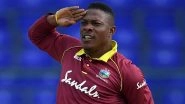 ENG vs WI, ICC CWC 2019: West Indies Pacer Sheldon Cottrell Teaches School Kids How to Do 'Sheldon Salute', Watch Video