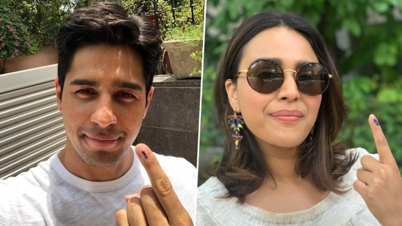 Lok Sabha Elections 2019: Sidharth Malhotra and Swara Bhasker Cast Their Vote From Delhi- View Pics