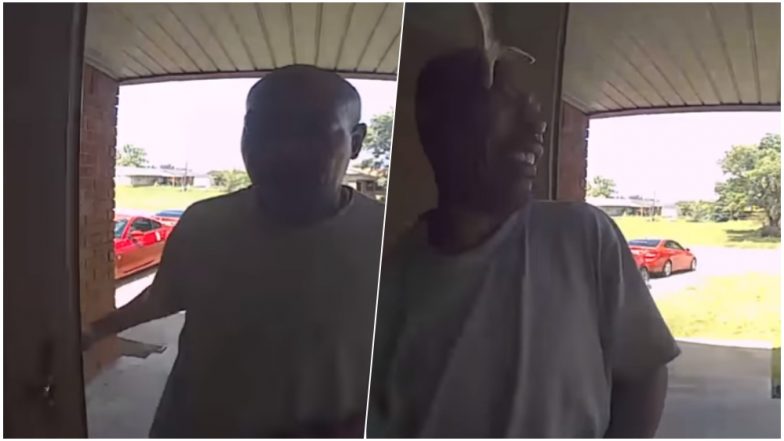Snake Bites Man On Face While Opening Door, Scary Footage From Oklahoma Caught on Doorbell Cam