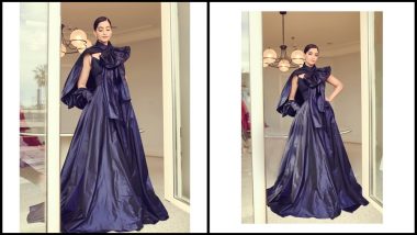 Cannes 2019: Sonam Kapoor Makes Another Ravishing Appearance in a Navy Blue Elli Saab Gown-View Pics