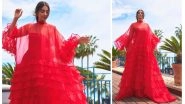Sonam Kapoor Joins Priyanka Chopra To Represent Chopard At The Cannes Film Festival In A Resplendent Red Valentino Gown - View Pics
