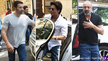 Veeru Devgan Funeral: Shah Rukh Khan, Sanjay Dutt, Sunny Deol, and Other Celebs Reach Ajay Devgn’s Residence for the Last Rites