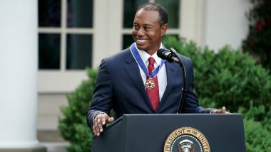 Donald Trump Awards Presidential Medal Of Freedom to Tiger Woods