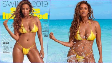 Tyra Banks Leaves Little to Imagination in a Yellow Microkini on Sports Illustrated Swimsuit Cover (View Pics)