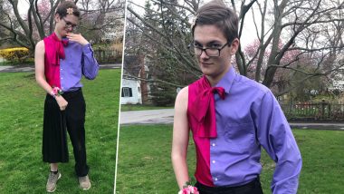 US Teen Takes Himself Out as Date for School Prom, His Half-Suit and Half-Dress Pics Go Viral!