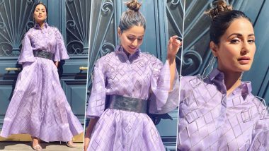 Hina Khan at Cannes 2019: Actress Looks Ravishing in a Lavender Outfit and Fans Can’t Stop Gushing Over Her Day 3 Look (View Pics)