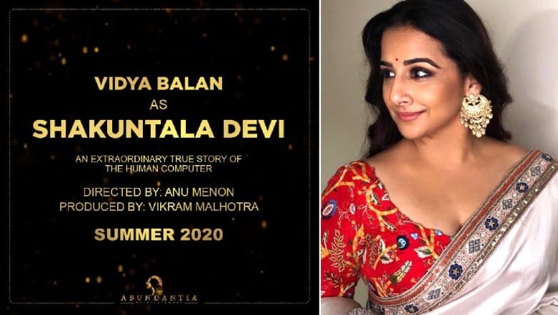 Shakuntala Devi Biopic: Vidya Balan All Set to Essay the Role of Math Genius; Anu Menon Directorial to Release on THIS Date Shakuntala Devi Biopic: Vidya Balan All Set to Essay the Role of Math Genius; Anu Menon Directorial to Release on THIS Date