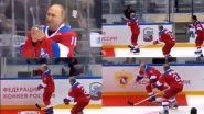Russian President Vladimir Putin Tumbles While Taking Victory Lap at Annual Ice Hockey Exhibition, Watch Video