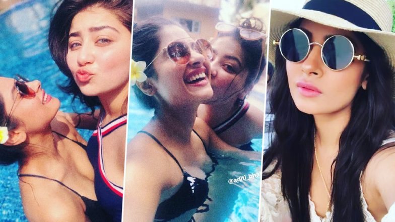 Aditi Bhatia and Krishna Mukherjee Look Scorching Hot in Bikini as They Take a Dip in the Pool (View Pics)