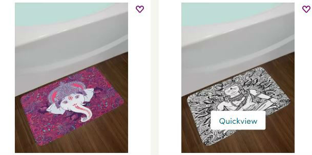 After Amazon, Wayfair Under Fire For Selling Bath Mats Depicting Hindu Gods