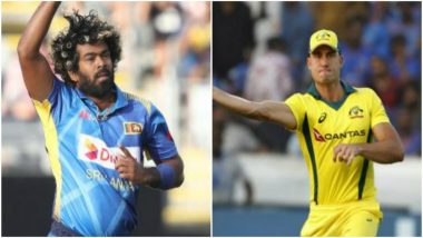 ICC Cricket World Cup 2019: Lasith Malinga Helps Marcus Stoinis with Art of Slower Ball After Sri Lanka vs Australia Warm-up Match