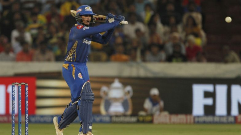 MI vs CSK IPL 2019 Final: Quinton de Kock Smashes Deepak Chahar for Three Sixes in 1 Over, Watch Video Highlights