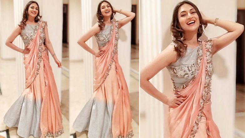 Divyanka Tripathi Dahiya’s Ombre Saree Lehenga Look Will Drive Away Your Monday Morning Blues (View Pics)