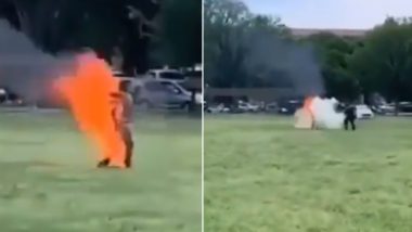 Man Sets Himself on Fire And Walks Around Calmly Outside White House, Watch Graphic Video