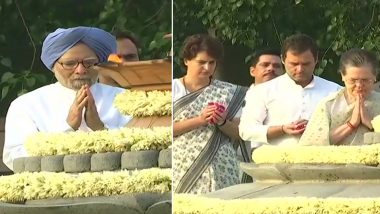 Rajiv Gandhi 28th Death Anniversary: PM Narendra Modi, Rahul Gandhi, Sonia Gandhi, Manmohan Singh and Other Leaders Pay Tributes to Former PM of India
