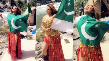 Rakhi Sawant Drapes Pakistan Flag On Her Body, Gets Trolled