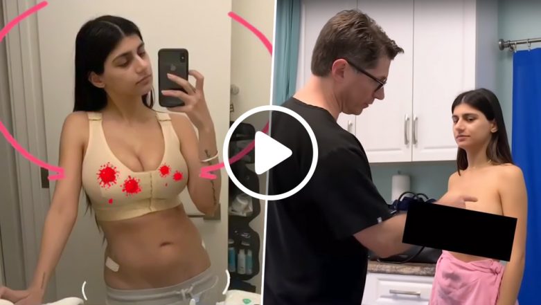 Mai Khalfa Xxx Vedeo - Mia Khalifa Shares Breast Surgery Video After Former XXX ...