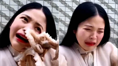 Octopus Attacks Chinese Blogger As She Tried to Eat it Alive - Watch Viral Video