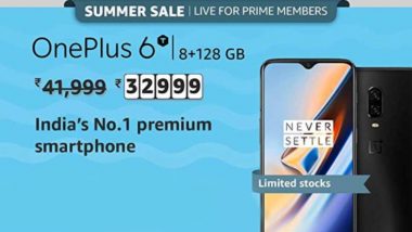 Amazon Summer Sale 2019: OnePlus 6T 8GB RAM Variant Now Available At Rs 32,999 For Prime Members