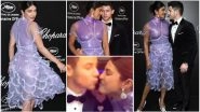 Cannes 2019: Priyanka Chopra Jonas Stuns in a Purple Dress for Chopard Party, Can&rsquo;t Stop Blushing and Kissing Nick Jonas (Watch Video)