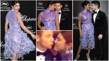 Cannes 2019: Priyanka Chopra Jonas Stuns in a Purple Dress for Chopard Party, Can’t Stop Blushing and Kissing Nick Jonas (Watch Video)