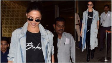 Deepika Padukone Returns To Mumbai After Cannes 2019! Actress’ Airport Look in This Alexander Wang Denim Trench Coat Grab Eyeballs (See Pics)