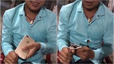 Man Uses iPhone As Beer Bottle Opener; Phone Breaks at Second Attempt (Watch Video)