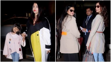 Cannes 2019: Aishwarya Rai Bachchan With Daughter Aaradhya, Sonam Kapoor and Sis Rhea Off to France in Style! See Pics