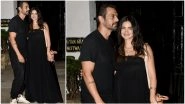 Parents-to-Be Arjun Rampal and Gabriella Demetriades Twin in Black at Abhishek Kapoor-Pragya Yadav&rsquo;s Anniversary Bash! See Pics